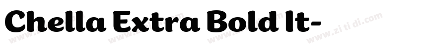 Chella Extra Bold It字体转换
